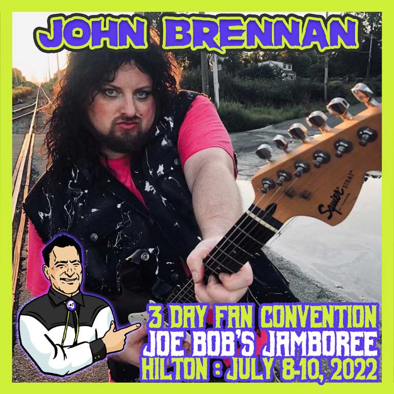 John Brennan's concert poster for Joe Bob’s Jamboree featuring Darcy the Mail Girl and Joe Bob Briggs.
