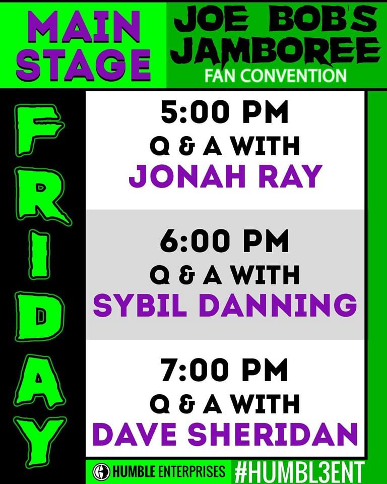 A poster for Joe Bob's Jamboree at the Last Drive-In mainstage convention.
