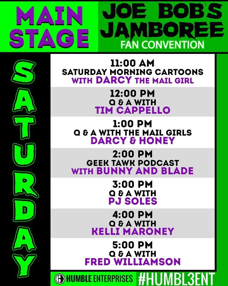 Joe Bob's Jamboree convention for fans of The Last Drive-In and MonsterVision.